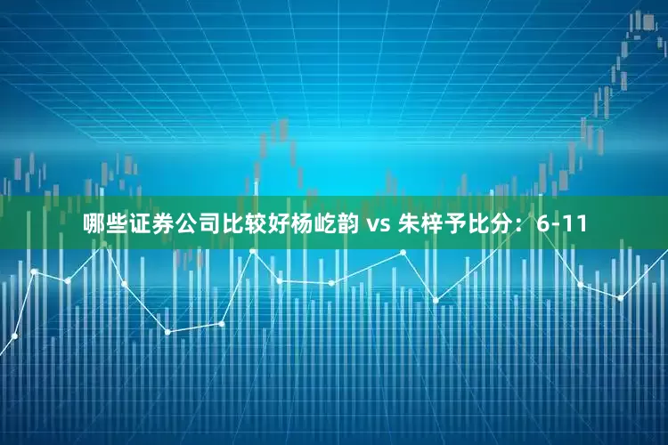 哪些证券公司比较好杨屹韵 vs 朱梓予比分：6-11