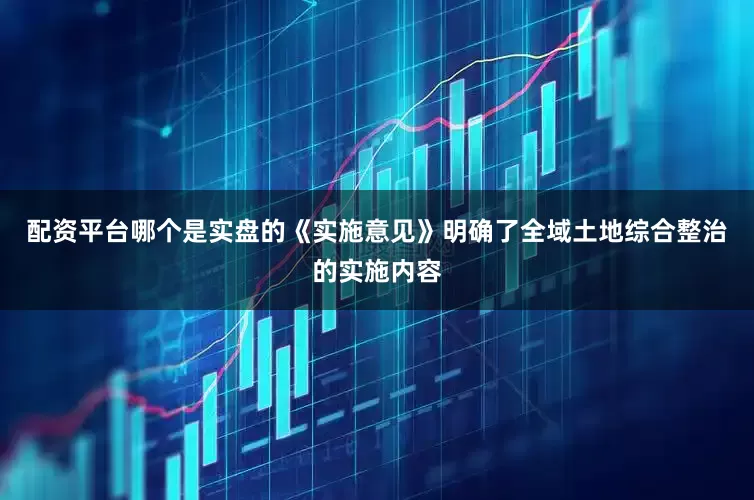 配资平台哪个是实盘的《实施意见》明确了全域土地综合整治的实施内容